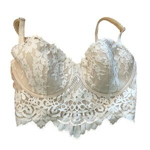 Victoria's Secret Dream Angels Longline Demi Lace Bra/Bustier - 32DD